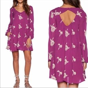 Free People Embroidered Cutout Dress